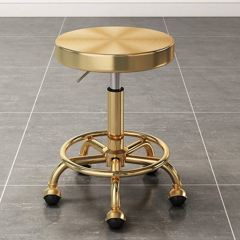 Hair salon stool stainless steel chair barber shop beauty salon special rotating roller skating nail swivel chair
Hair salon stool stainless steel chair barber shop beauty salon special rotating roller skating nail swivel chair