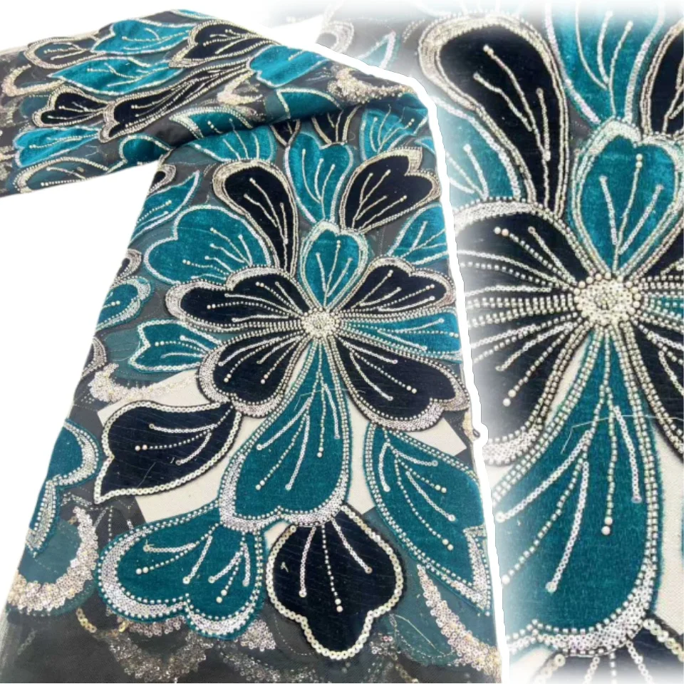 Синяя африканская кружевная ткань с бисером, 5 ярдов, французское кружево с пайетками и вышивкой из тюля для свадебных платьев, шитья, 2221
Синяя африканская кружевная ткань с бисером, 5 ярдов, французское кружево с пайетками и вышивкой из тюля для свадебных платьев, шитья, 2221