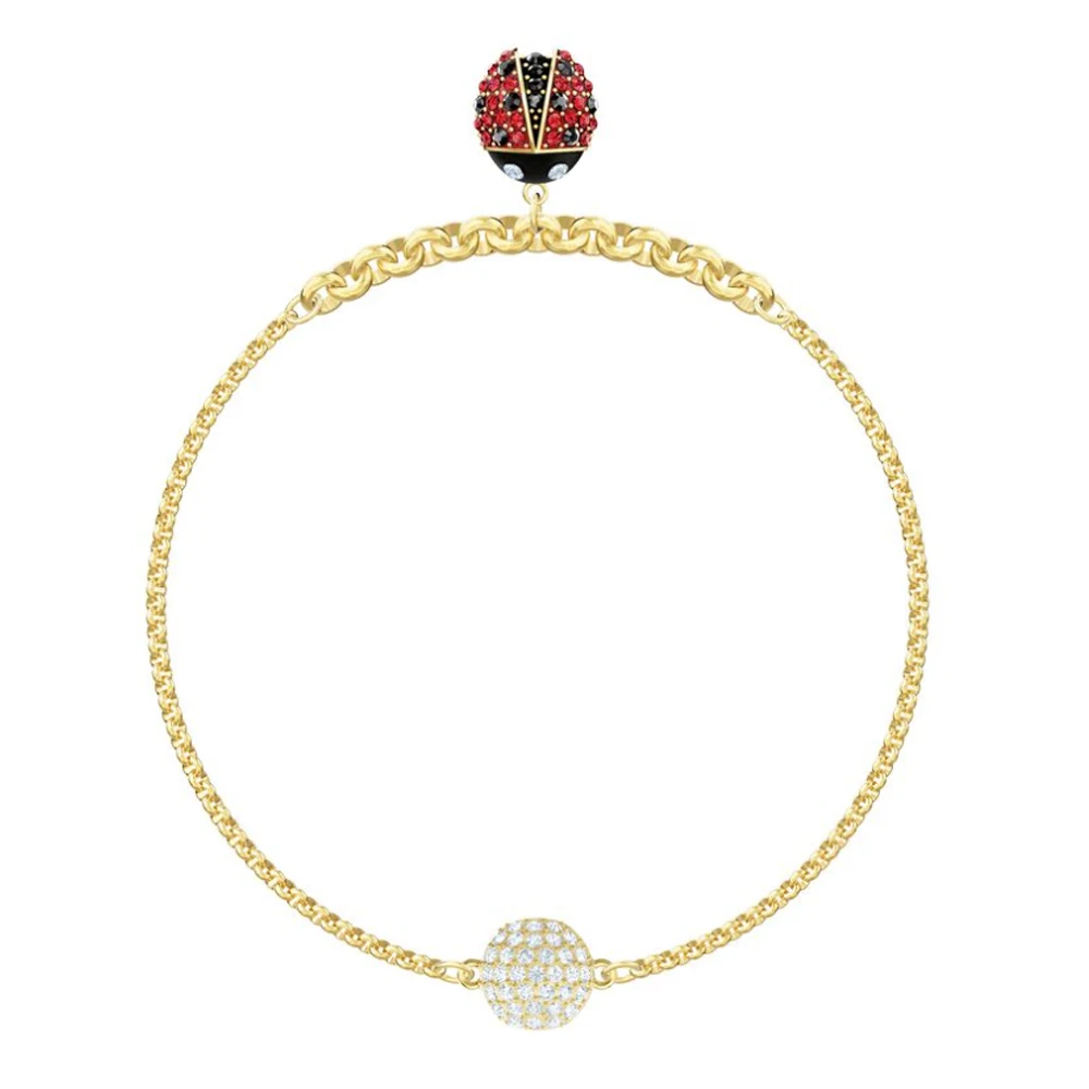 Gold-Tone Ladybug Charm Bracelet with Red & Black Pavé Crystals
Gold-Tone Ladybug Charm Bracelet with Red & Black Pavé Crystals