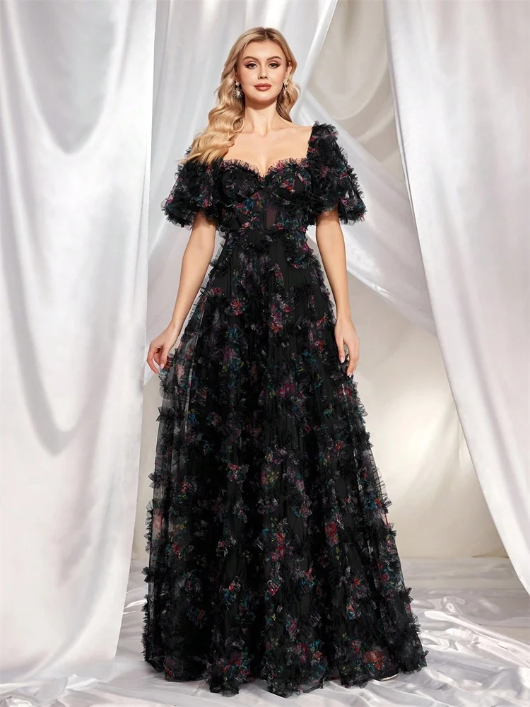 Luxury Muslin Evening Dress 2025 Mermaid Prom Gown Formal Puff sleeve floral Fashion Party Cocktail Long Graduation Prom
Luxury Muslin Evening Dress 2025 Mermaid Prom Gown Formal Puff sleeve floral Fashion Party Cocktail Long Graduation Prom