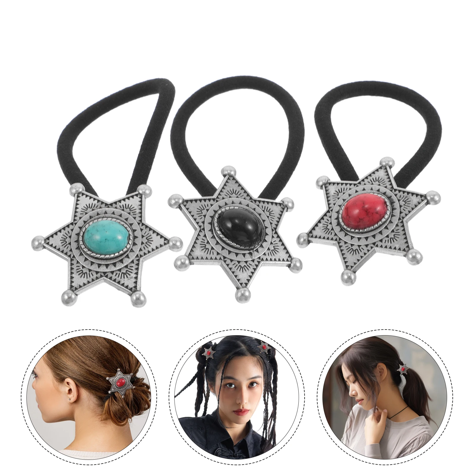 3pcs Western Style Ties Ethnic Elastic Bands Boho Ponytail Holders For Women Outdoor Travel Daily Wear Vintage Decorative
3pcs Western Style Ties Ethnic Elastic Bands Boho Ponytail Holders For Women Outdoor Travel Daily Wear Vintage Decorative