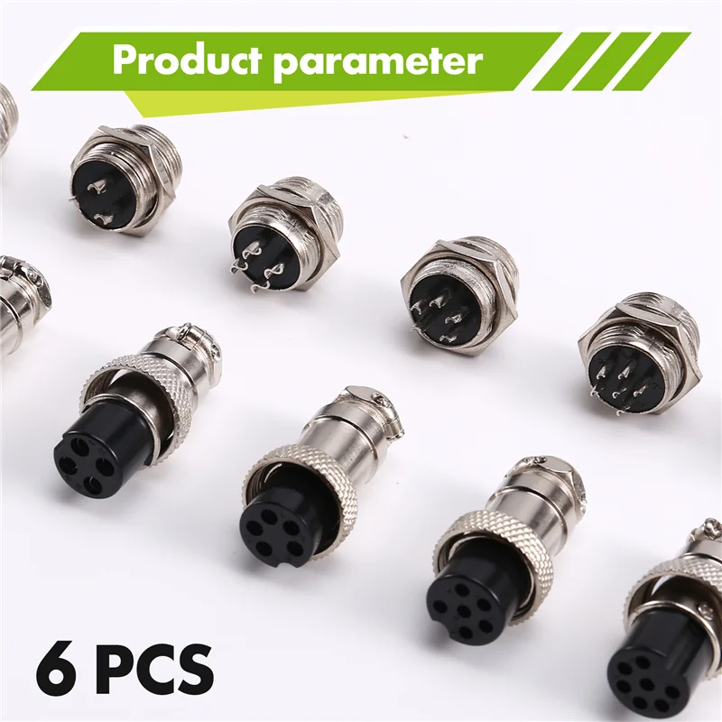 ABZC-6PCS GX16 2 3 4 5 6 7Pin Docking Aviation Plug Connector Socket Waterproof Circular Connectors
ABZC-6PCS GX16 2 3 4 5 6 7Pin Docking Aviation Plug Connector Socket Waterproof Circular Connectors