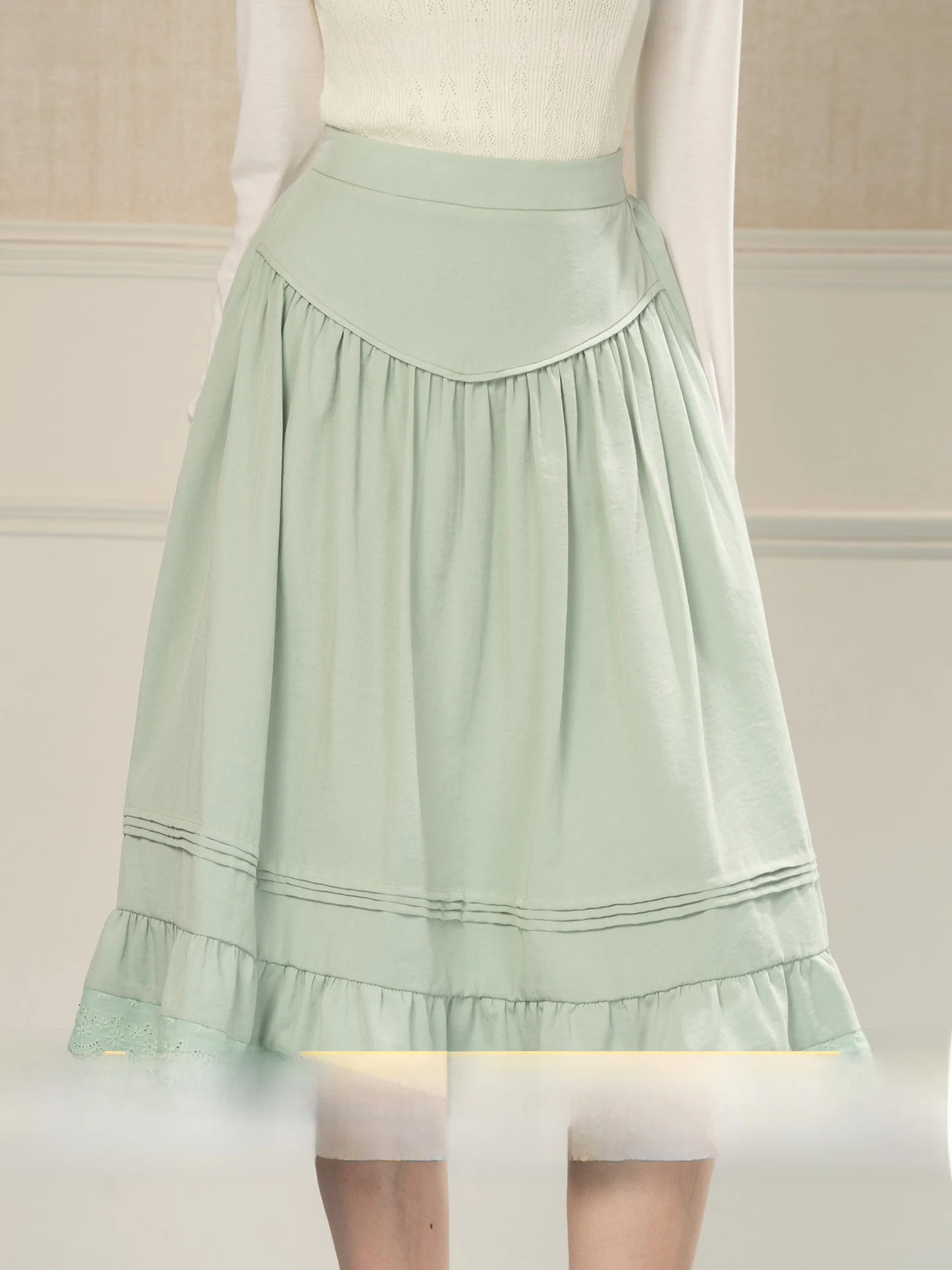 Heynew Green High Waist A-Line Skirt Women's Spring Summer Slimming Hip Covering Fluffy Cake Skirt Ladies' Skirt
Heynew Green High Waist A-Line Skirt Women's Spring Summer Slimming Hip Covering Fluffy Cake Skirt Ladies' Skirt