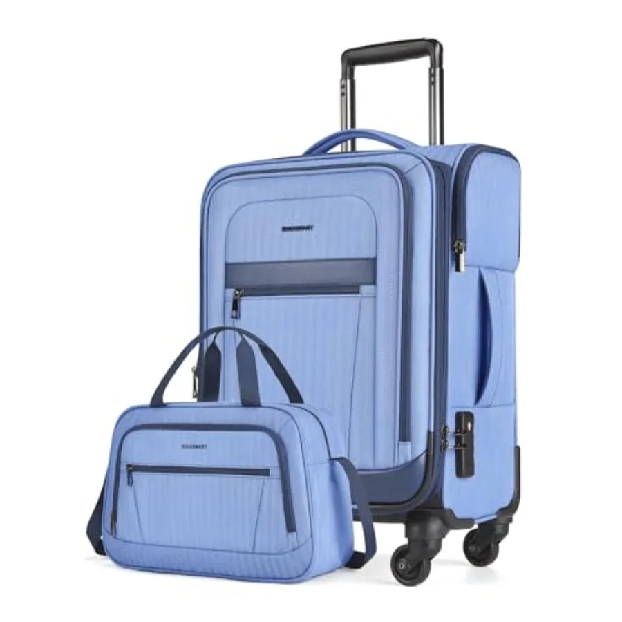 Carry-On Luggage Airline Approved 20 inch Expandable Suitcase with Duffel bag Softside Lightweight Suitcases with Spinner Wheel
Carry-On Luggage Airline Approved 20 inch Expandable Suitcase with Duffel bag Softside Lightweight Suitcases with Spinner Wheel
