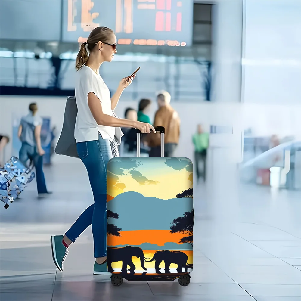 1PC Elephant Pattern luggage cover for luggage sizes 18-32 inches; dust and elastic travel accessories to effectively protect
1PC Elephant Pattern luggage cover for luggage sizes 18-32 inches; dust and elastic travel accessories to effectively protect