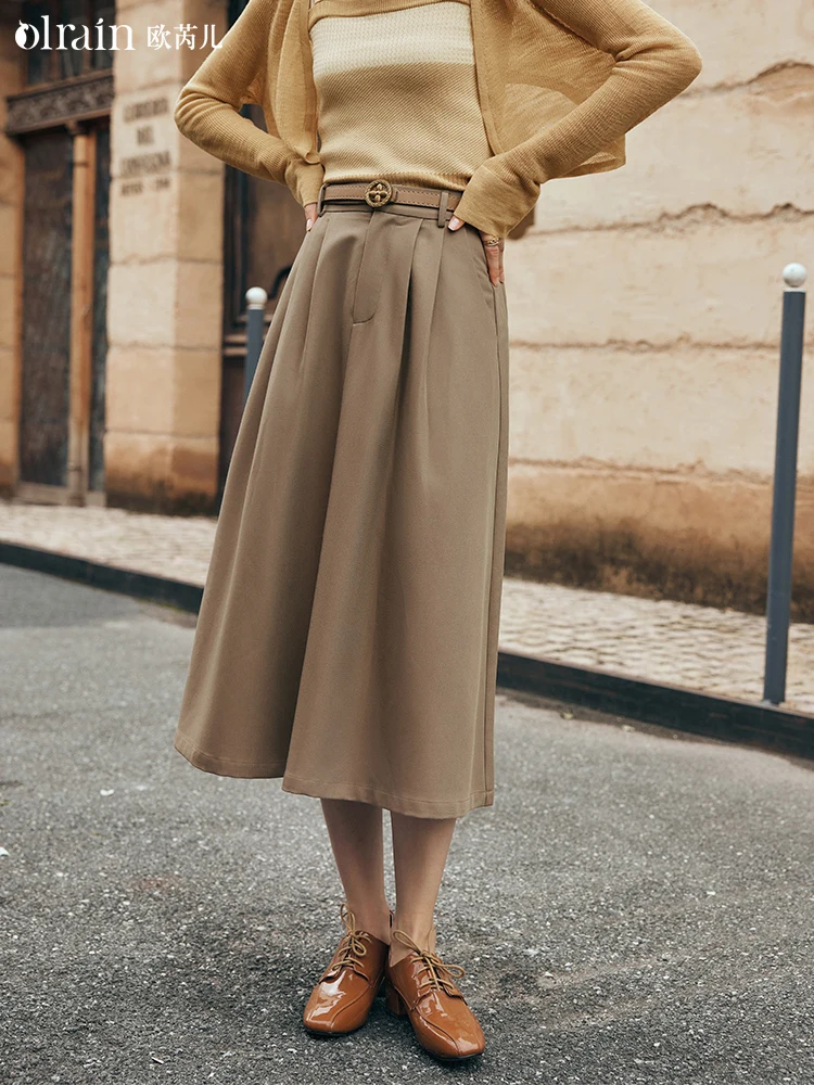 OLrain French Style Khaki Skirts Women 2025 Spring Summer Office Lady Work Business Folds A-line Elegant Skirt Lady O23QB83505
OLrain French Style Khaki Skirts Women 2025 Spring Summer Office Lady Work Business Folds A-line Elegant Skirt Lady O23QB83505