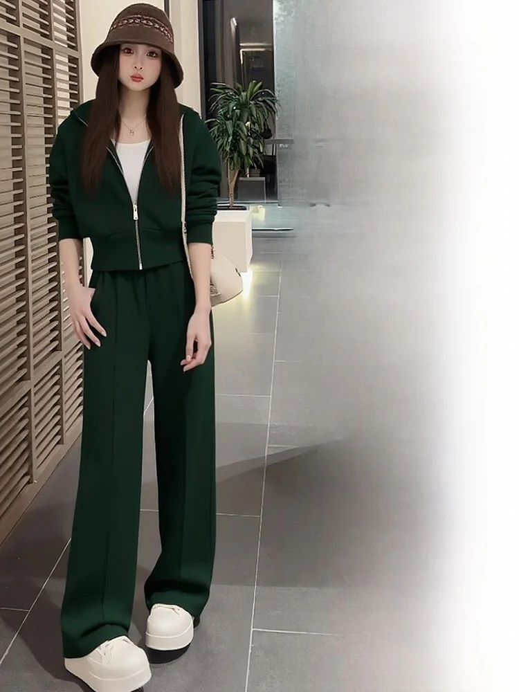 Loose Women's Sportswear Set 2026 Spring New Korean Sle Long Sve Hoodie And Cardigan Two-Piece Faionable Casual Outfit
Loose Women's Sportswear Set 2026 Spring New Korean Sle Long Sve Hoodie And Cardigan Two-Piece Faionable Casual Outfit