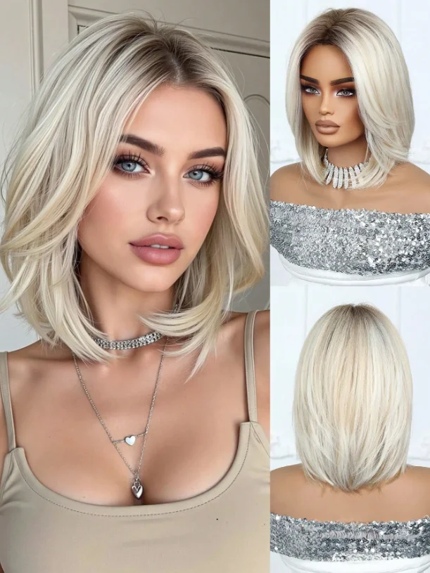 Bobo Wig for Women Short Straight Ombre Blonde Fake Hair Fashion Cosplay Wig Party Girls Role Play Daily Natural Hair
Bobo Wig for Women Short Straight Ombre Blonde Fake Hair Fashion Cosplay Wig Party Girls Role Play Daily Natural Hair