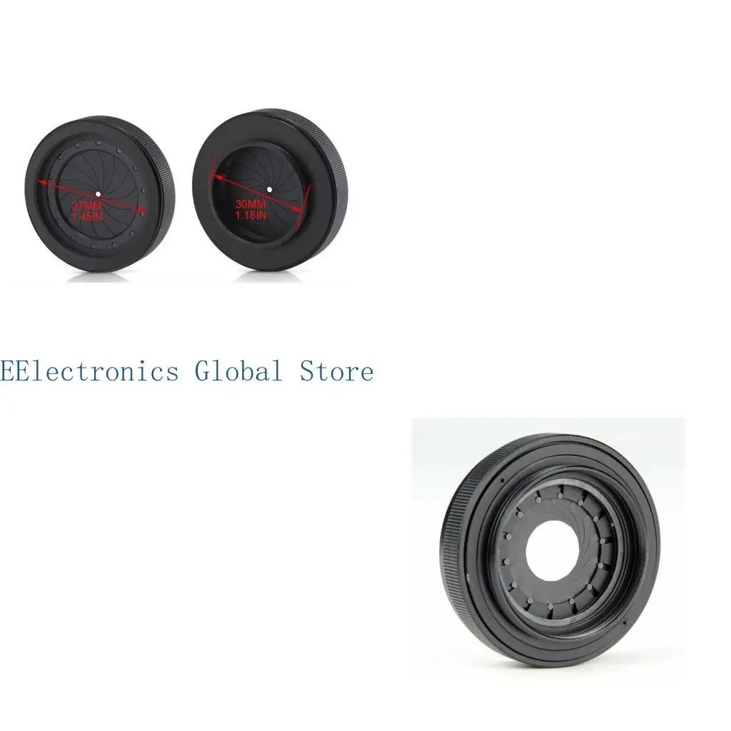 462B M30 To M37 1.5-26mm Adjustable Diaphragm Microscope Adapter Lens Rings