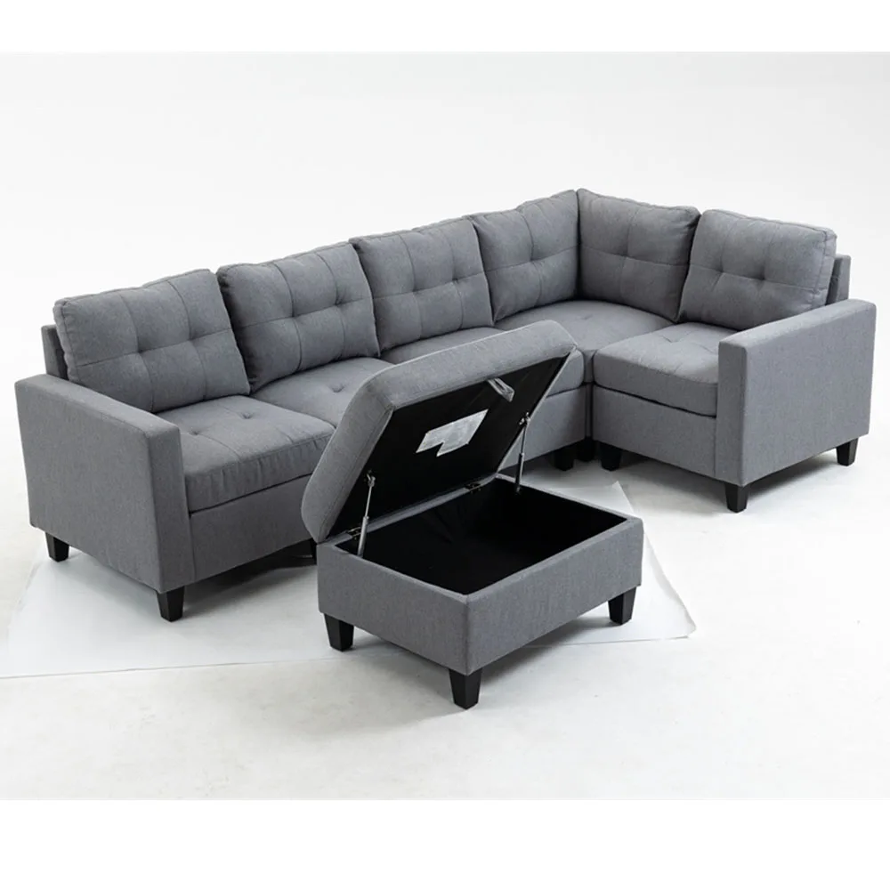 Manufacturer Sectional Sofas 7 Seater Fiber Large L Shape Luxury Sofa U Shaped with Removable Back and Seat Cushion
Manufacturer Sectional Sofas 7 Seater Fiber Large L Shape Luxury Sofa U Shaped with Removable Back and Seat Cushion