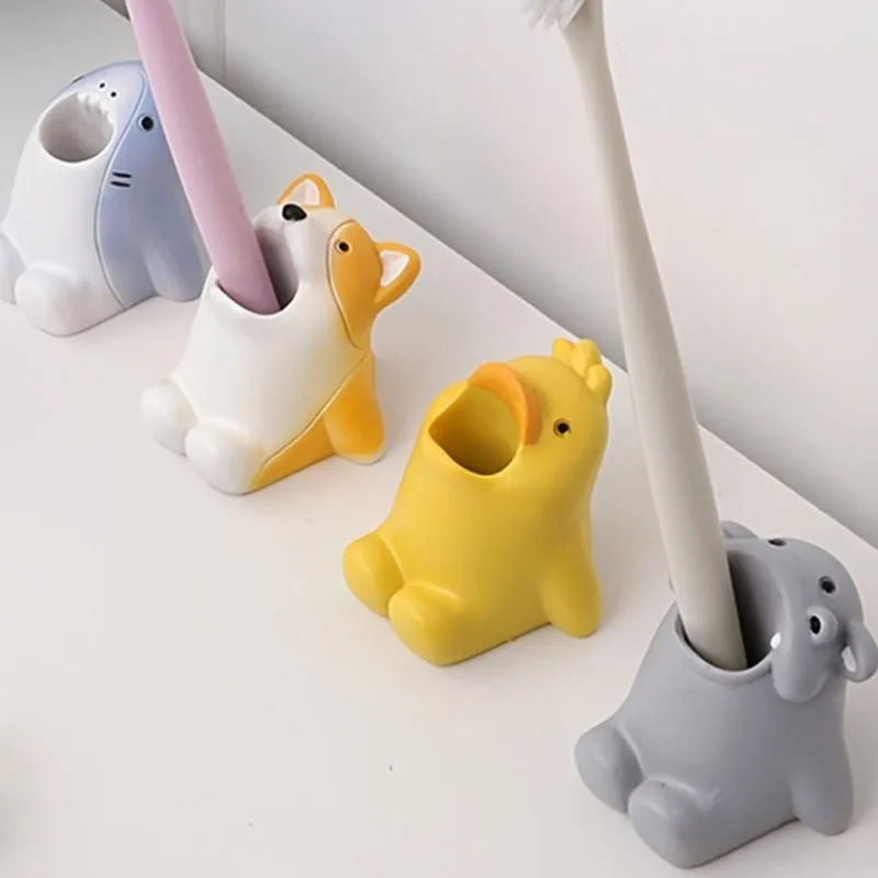 Cartoon Animal Toothbrush Holder Cute Corgi Shark Storage Stand Makeup Brush Stationery Countertop Organizer Bathroom Decoration
Cartoon Animal Toothbrush Holder Cute Corgi Shark Storage Stand Makeup Brush Stationery Countertop Organizer Bathroom Decoration