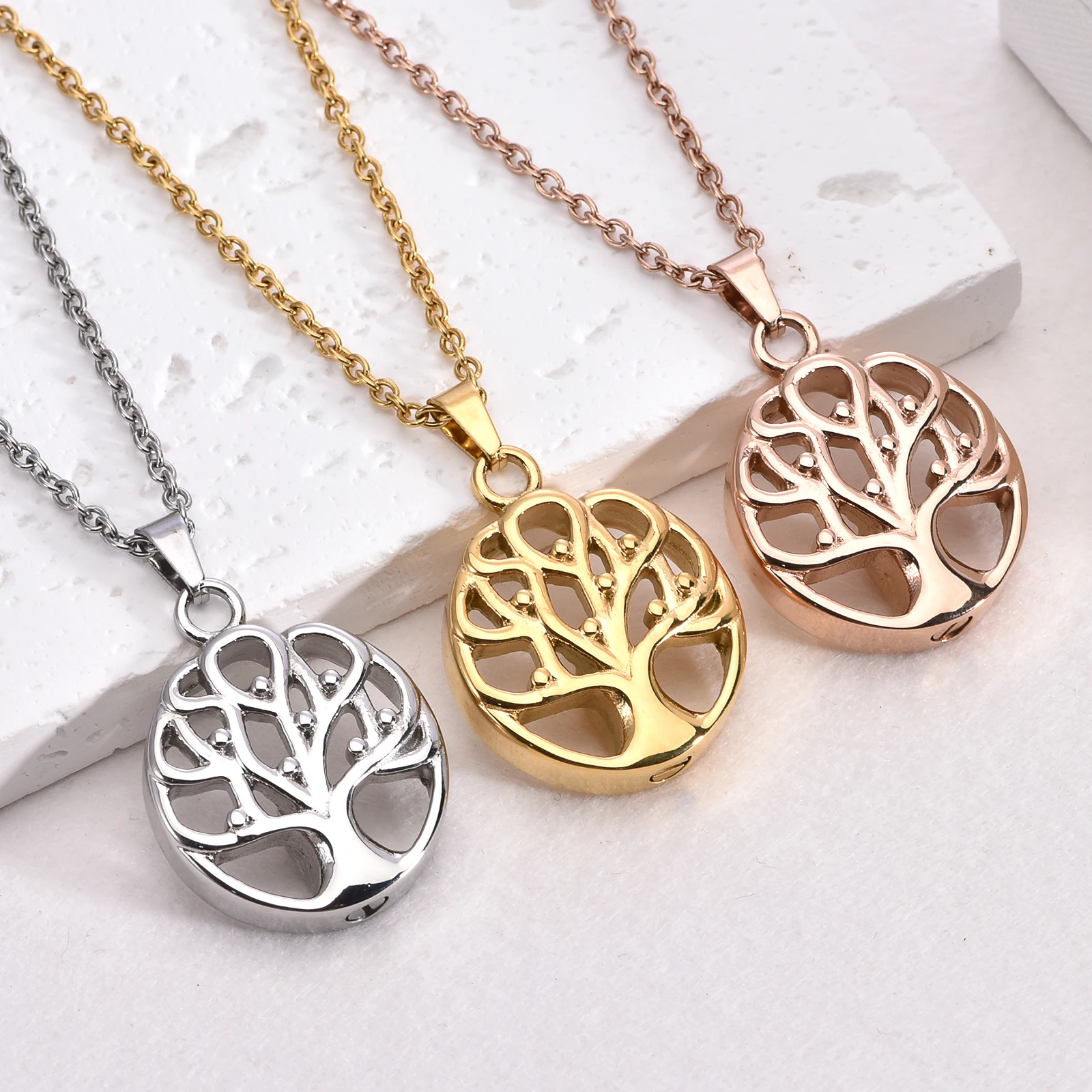 Elegant Stainless Steel Tree of Life Cremation Urn Necklace - Memorial Jewelry Pendant for Ashes Keepsake
Elegant Stainless Steel Tree of Life Cremation Urn Necklace - Memorial Jewelry Pendant for Ashes Keepsake