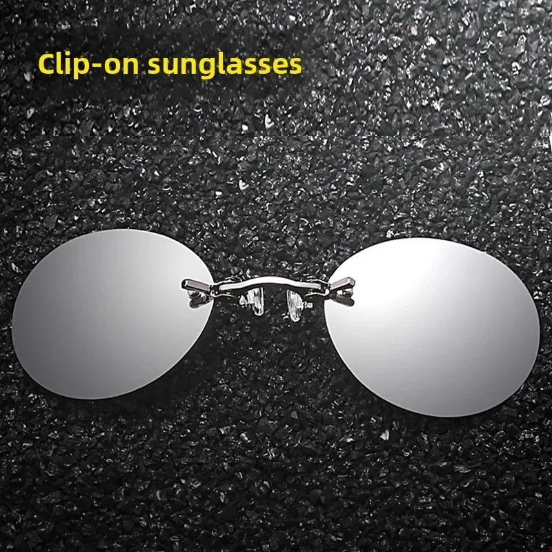 Clip on Nose Glasses Round Rimless Matrix Sunglasses Mini Frameless Vintage Men Eyeglasses Outdoor Eyewear Clip UV400 Eyeglasses
Clip on Nose Glasses Round Rimless Matrix Sunglasses Mini Frameless Vintage Men Eyeglasses Outdoor Eyewear Clip UV400 Eyeglasses
