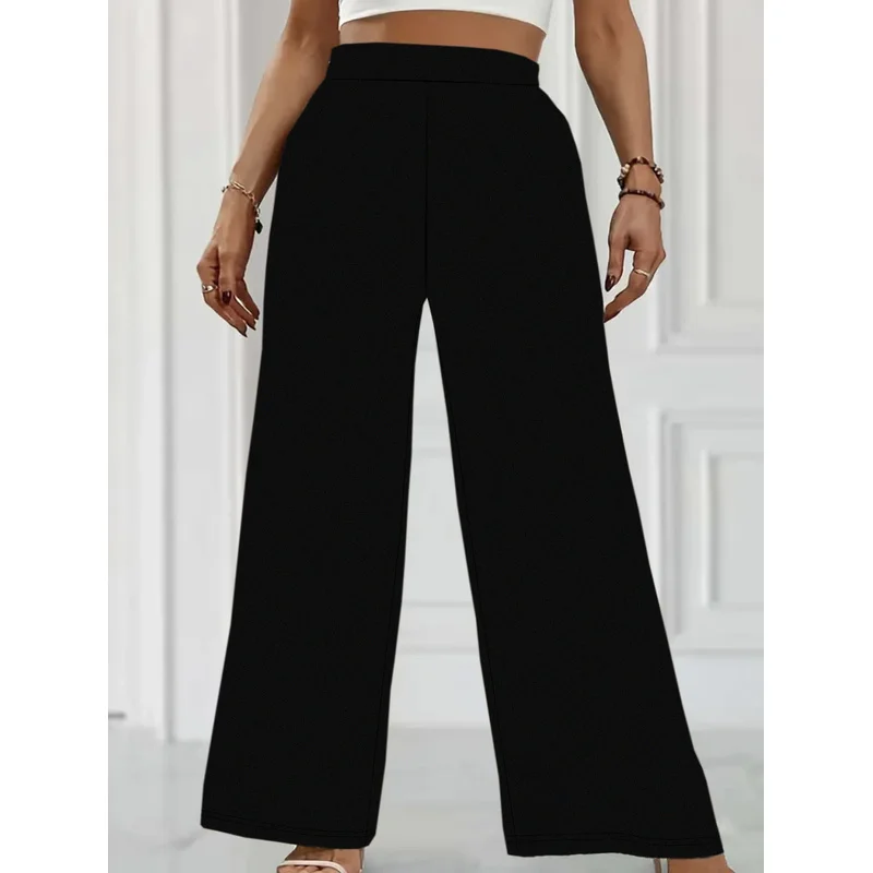 Women's Plus Size Wide Leg Pants Elastic Waist With Pockets
Women's Plus Size Wide Leg Pants Elastic Waist With Pockets