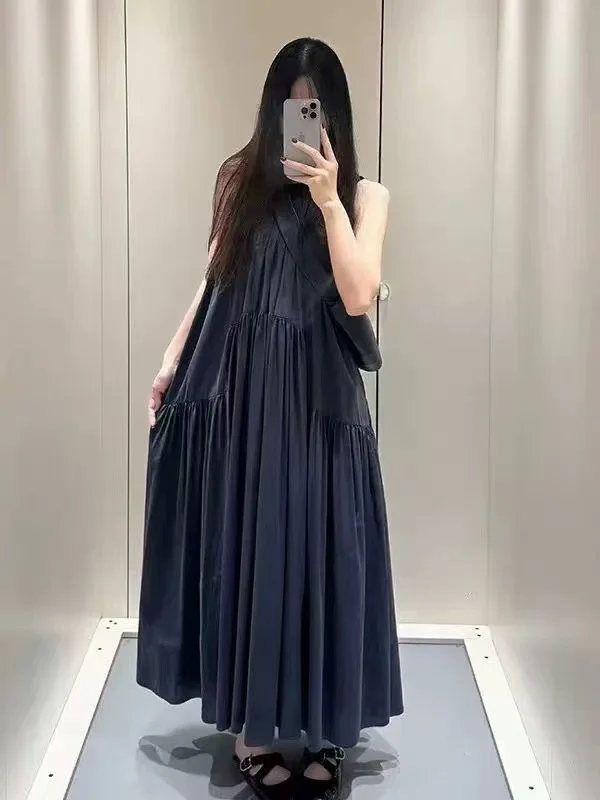 Minimalist Style Pleated Maxi Dress High Waist A-Line Long Skirt Elegant Casual Spring Summer Women's Dress
Minimalist Style Pleated Maxi Dress High Waist A-Line Long Skirt Elegant Casual Spring Summer Women's Dress