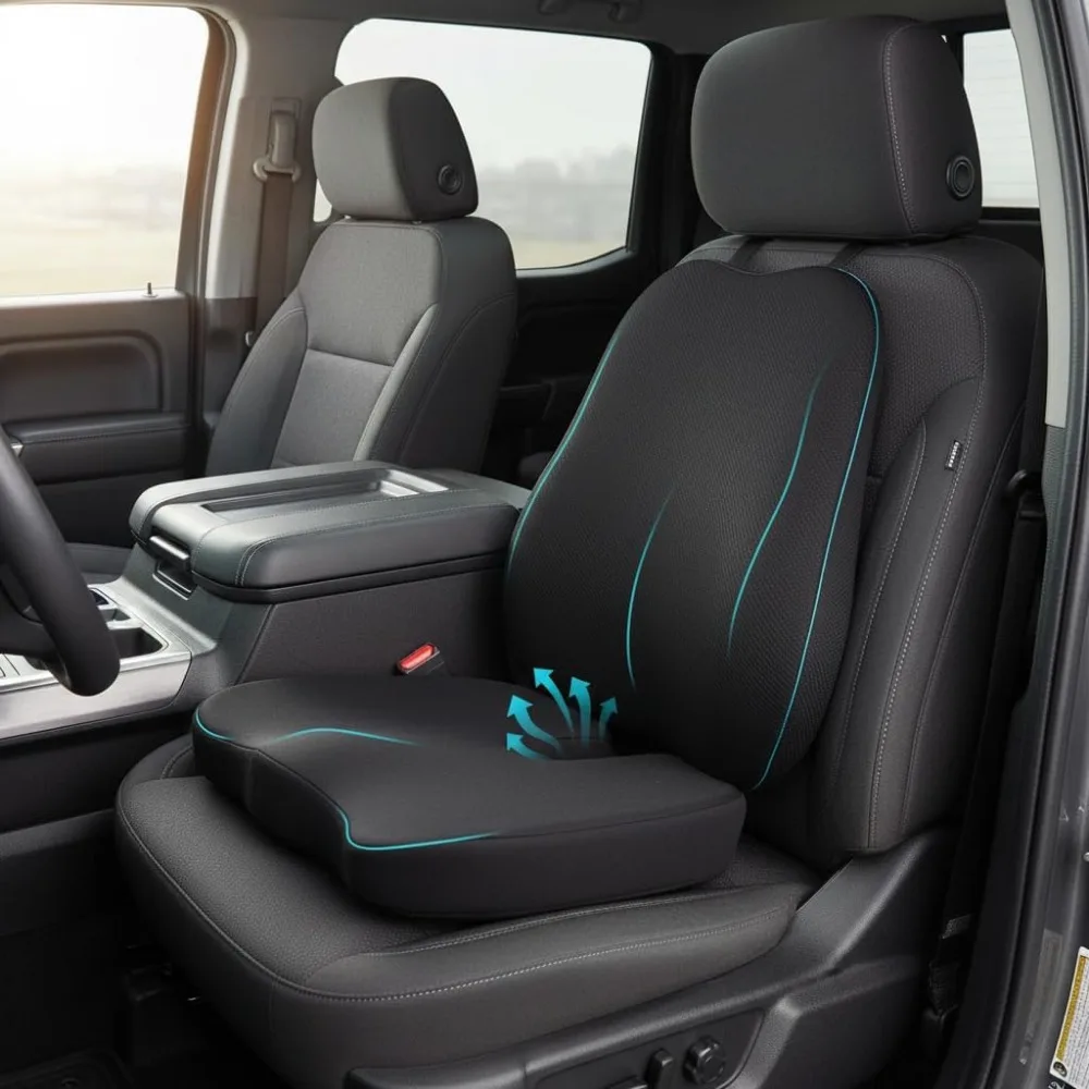 Breathable Mesh Memory Foam Seat Cushion and Lumbar Support Pillow with Adjustable Strap for Office Car Gaming
Breathable Mesh Memory Foam Seat Cushion and Lumbar Support Pillow with Adjustable Strap for Office Car Gaming