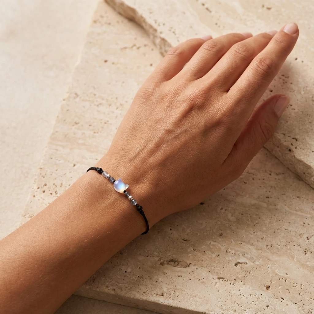 Minimalist Cute Hand Braided Black String Bracelet for Women Dreamy Small Cat Charm Adjustable Glass Beads Bangle Jewelry Gift
Minimalist Cute Hand Braided Black String Bracelet for Women Dreamy Small Cat Charm Adjustable Glass Beads Bangle Jewelry Gift