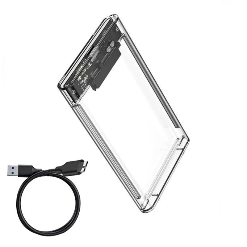 Clear 2.5Inch External Hard Drives Enclosure Case for Solid Disc Drives and HDD Compatible for Multiple Systems
Clear 2.5Inch External Hard Drives Enclosure Case for Solid Disc Drives and HDD Compatible for Multiple Systems