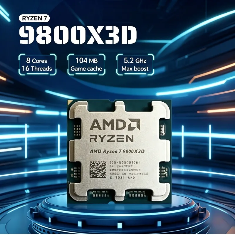 AMD Ryzen 7 9800X3D R7 9800X3D 100% Brand New 4NM L3=96M 4.7GHz 8-Core 16-Thread DDR5 Socket AM5 120W Processor
AMD Ryzen 7 9800X3D R7 9800X3D 100% Brand New 4NM L3=96M 4.7GHz 8-Core 16-Thread DDR5 Socket AM5 120W Processor