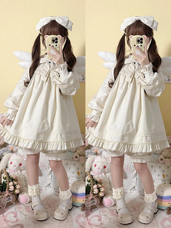 Sweet Long Sleeve Shirt And Shorts Lolita Skirt Cute Two Piece Set School Uniform Style Daily Commute Comfortable Hanfu Outfit
Sweet Long Sleeve Shirt And Shorts Lolita Skirt Cute Two Piece Set School Uniform Style Daily Commute Comfortable Hanfu Outfit