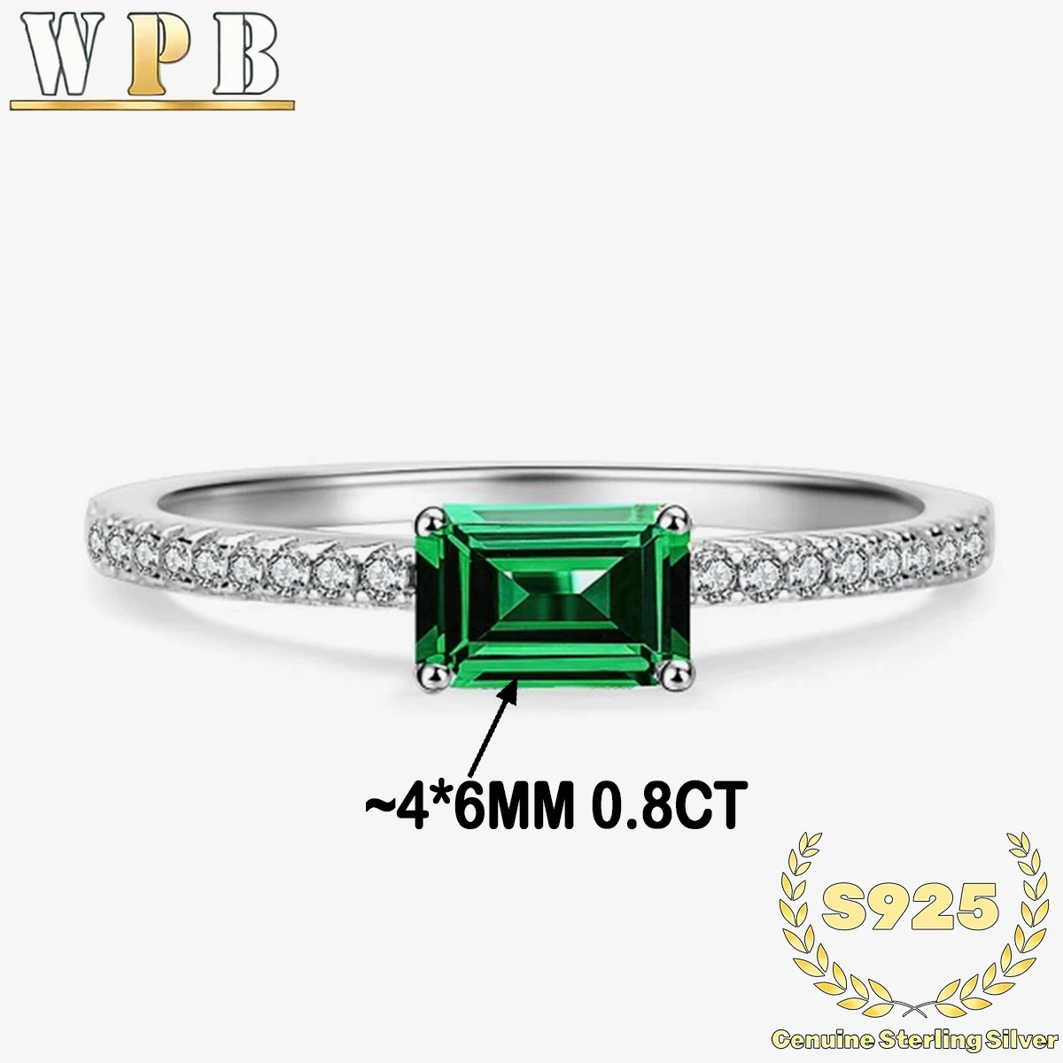 Genuine S925 Sterling Silver Elegant 0.8ct Emerald Cut Green Zircon Rings Dainty Stackable Fine Jewelry for Women Wedding Gift 
Genuine S925 Sterling Silver Elegant 0.8ct Emerald Cut Green Zircon Rings Dainty Stackable Fine Jewelry for Women Wedding Gift