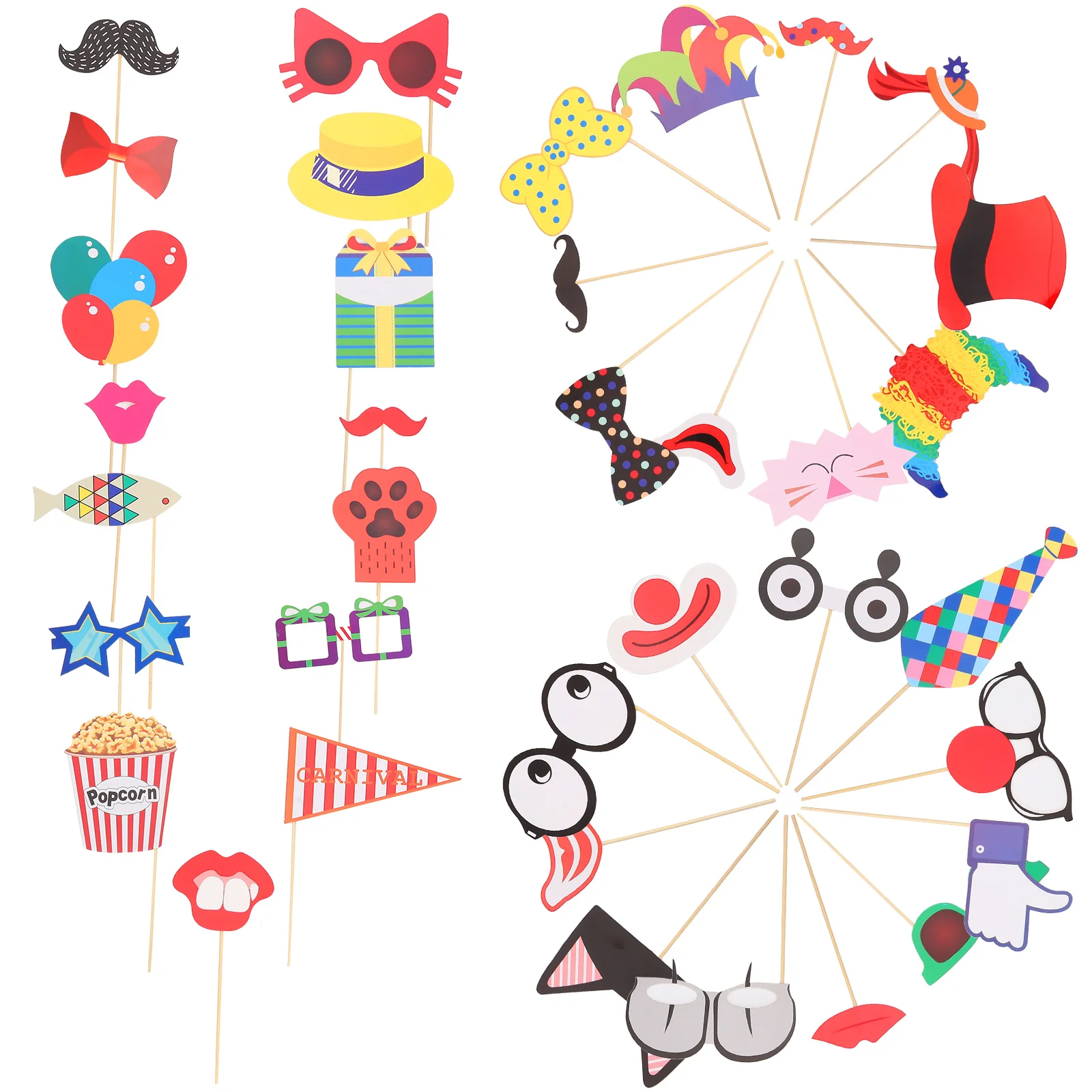 36 PCS Photo Props Bachelorette Booth Wedding Carnival Party Decorations Photos Circus
36 PCS Photo Props Bachelorette Booth Wedding Carnival Party Decorations Photos Circus