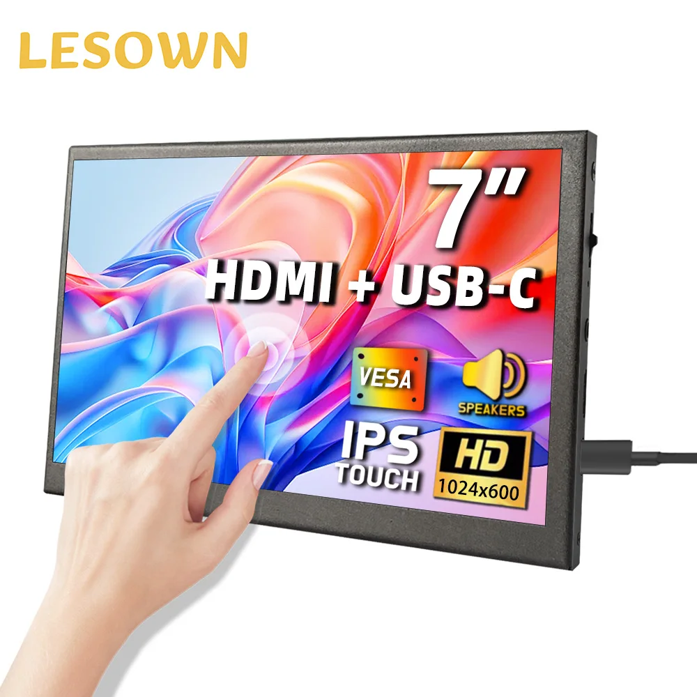 LESOWN Compact 7" 16:9 LCD IPS Touchscreen Second Monitor 1024x600 Additional Edge Display for Gaming PC Laptop Extended Display
LESOWN Compact 7" 16:9 LCD IPS Touchscreen Second Monitor 1024x600 Additional Edge Display for Gaming PC Laptop Extended Display