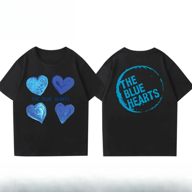 Всесезонная дышащая рубашка из чистого хлопка в стиле рок для мужчин и женщин, футболка с принтом альбома «Синие сердца»
Всесезонная дышащая рубашка из чистого хлопка в стиле рок для мужчин и женщин, футболка с принтом альбома «Синие сердца»