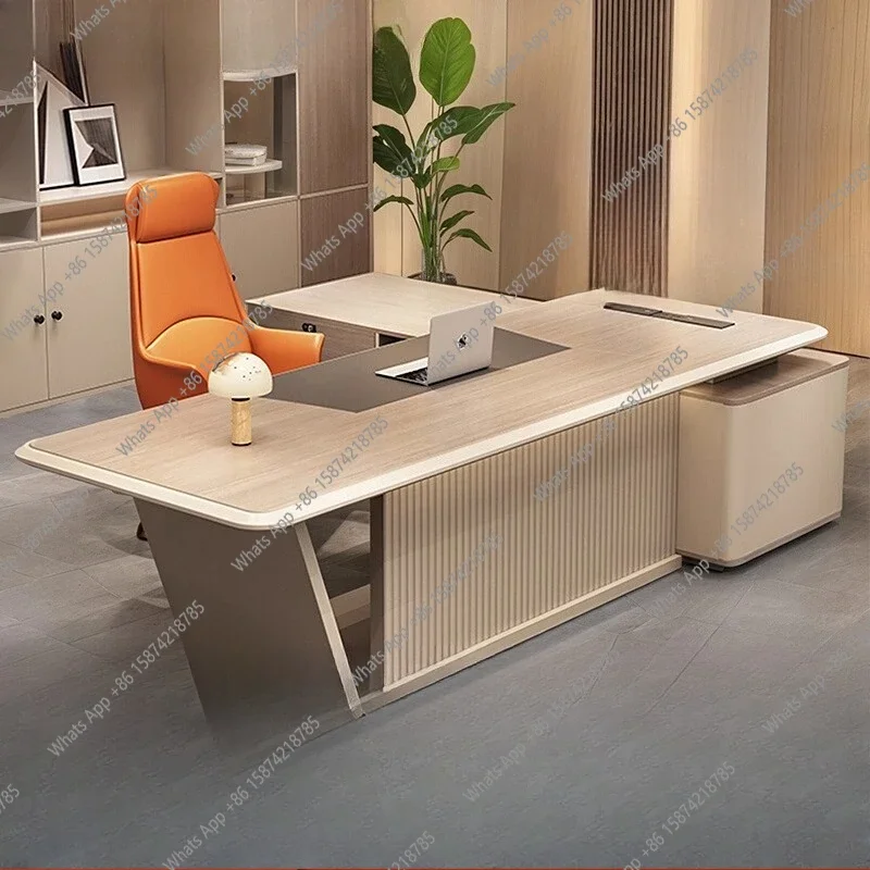 X Simple And Modern Office Boss Desk And Chair Combination, Executive Manager President Office Desk Light Luxury High-end Desk
X Simple And Modern Office Boss Desk And Chair Combination, Executive Manager President Office Desk Light Luxury High-end Desk