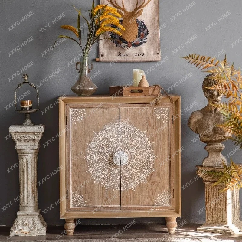 L retro carving old entrance dining side living room entry solid wood storage high cabinet
L retro carving old entrance dining side living room entry solid wood storage high cabinet