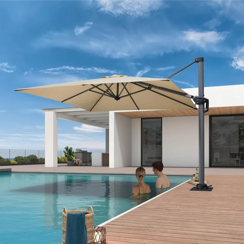 8' X 8' Patio Umbrella with Steel Plate Base for Pool 7' High Offset Outdoor Cantilever Umbrella Swimming Pool Umbrella with 36
8' X 8' Patio Umbrella with Steel Plate Base for Pool 7' High Offset Outdoor Cantilever Umbrella Swimming Pool Umbrella with 36