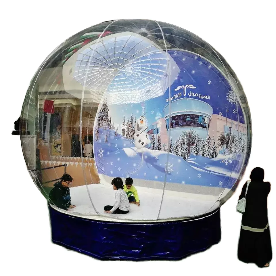 Outdoor Christmas Decorative Snowball in Open Air Square, Inflatable Human Size Snow Globe for Advertising Inflatables
Outdoor Christmas Decorative Snowball in Open Air Square, Inflatable Human Size Snow Globe for Advertising Inflatables