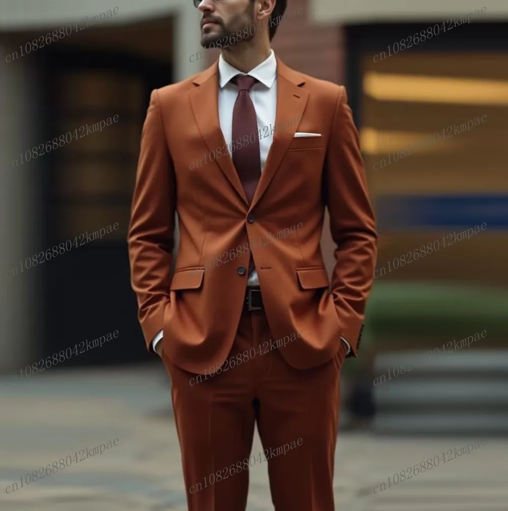 New Male Fashion Orange Formal Occasion Men Suit Groom Groomsman Wedding Party Prom Business Tuxedos 2 Piece Set Blazer Pants
New Male Fashion Orange Formal Occasion Men Suit Groom Groomsman Wedding Party Prom Business Tuxedos 2 Piece Set Blazer Pants