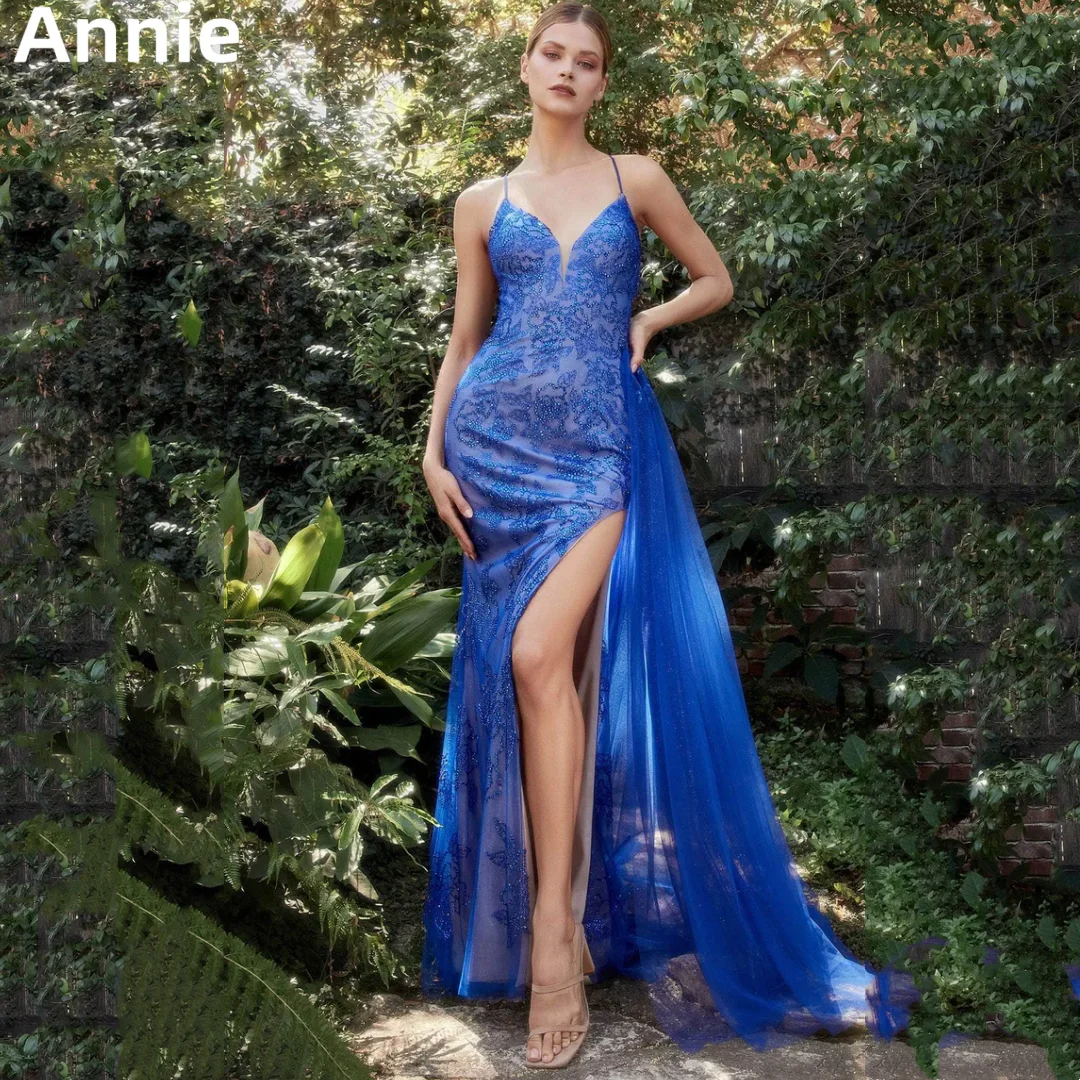 Annie Glitter Embroidered Beads Prom Dresses Glitter Mermaid Blue Evening Dresses Backless Party Dresses 2024Vestidos De Noche
Annie Glitter Embroidered Beads Prom Dresses Glitter Mermaid Blue Evening Dresses Backless Party Dresses 2024Vestidos De Noche