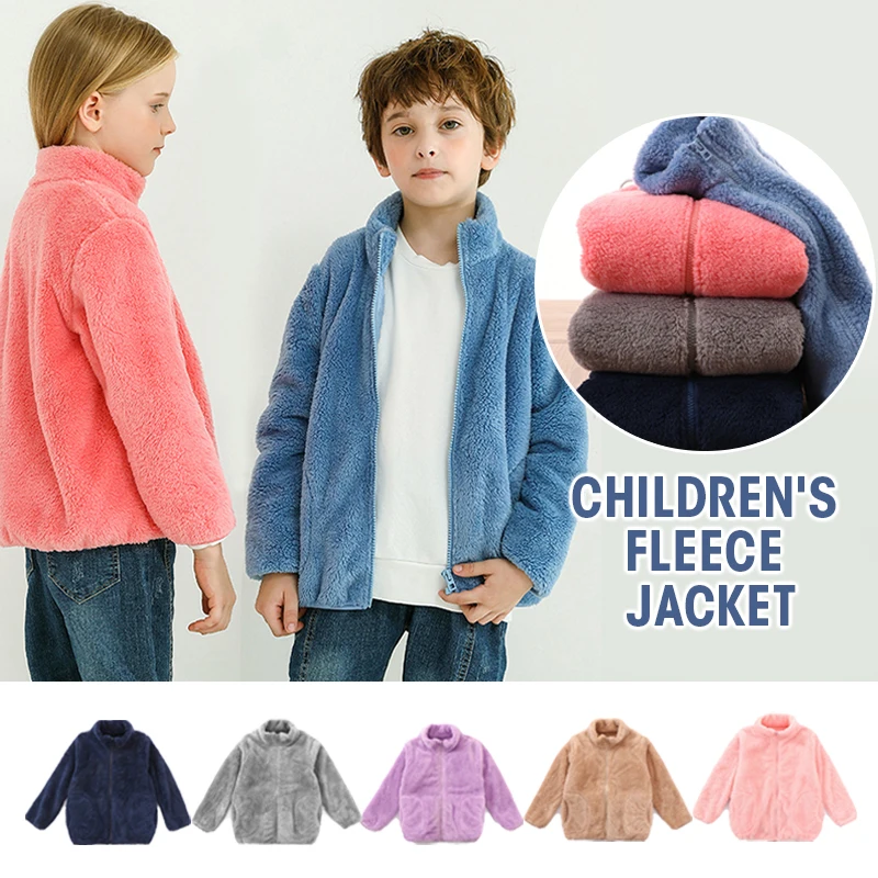 Childrens Autumn Winter Plush Fleece Coat Boys Girls Coral Velvet Tops Warm Coat Jackets
Childrens Autumn Winter Plush Fleece Coat Boys Girls Coral Velvet Tops Warm Coat Jackets