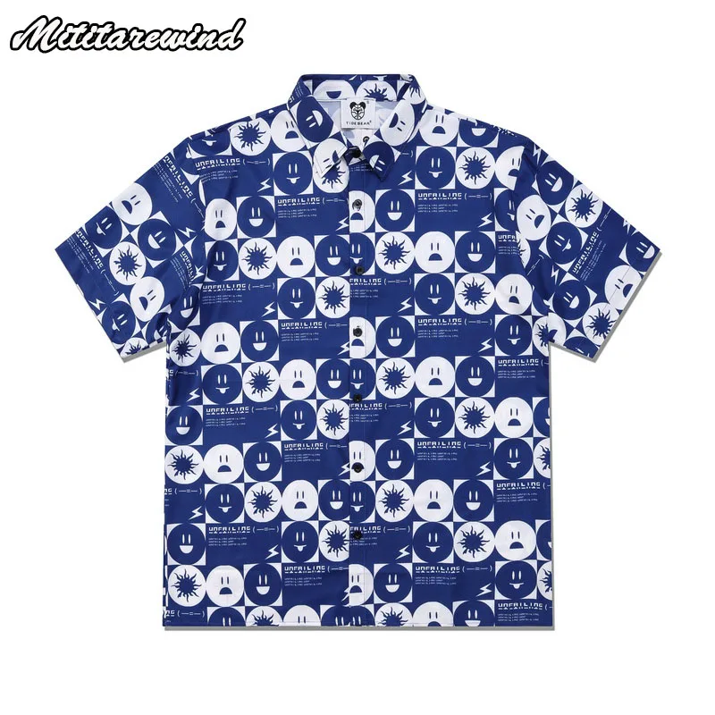 High Street American Digital Print Cartoon Smile Casual Loose Beach Shirts Men And Women Tops Hip Hop Streetwear
High Street American Digital Print Cartoon Smile Casual Loose Beach Shirts Men And Women Tops Hip Hop Streetwear