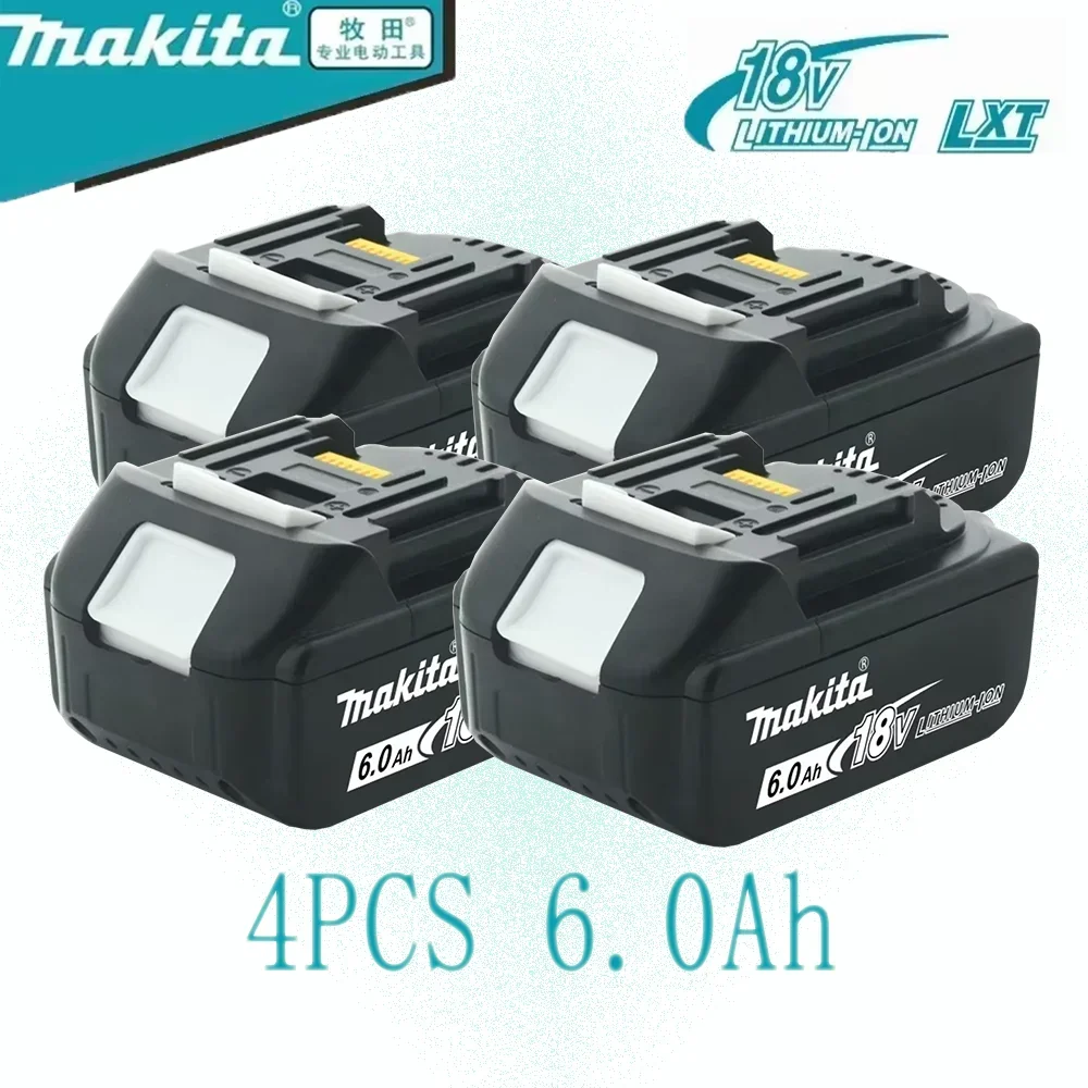 Makita-Compatible 18V 6.0Ah Li-ion Battery BL1860B For Cordless Drills BL1830 BL1850 Tools 3A Fast Charge Rechargeable batteries
Makita-Compatible 18V 6.0Ah Li-ion Battery BL1860B For Cordless Drills BL1830 BL1850 Tools 3A Fast Charge Rechargeable batteries