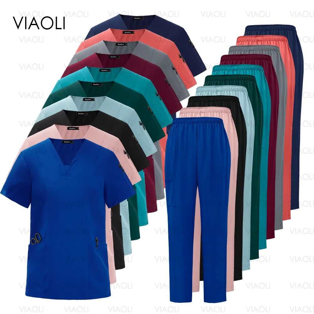 Hot Sale Unisex Nurse Uniforms Men Scrub Set Beauty Clothes Women Hospital Surgical Uniform Suit Dental Clinic Pet Shop Workwear
Hot Sale Unisex Nurse Uniforms Men Scrub Set Beauty Clothes Women Hospital Surgical Uniform Suit Dental Clinic Pet Shop Workwear