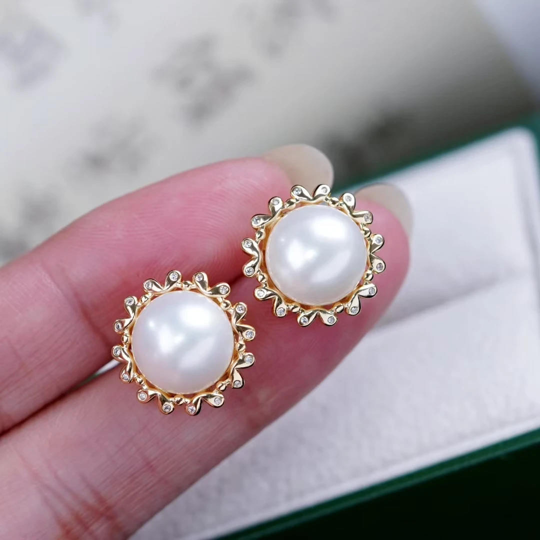 925 Sterling Silver Earrings Base Findings Mountings Jewelry Mounts Fittings Women's Accessories for 11-11.5mm Pearls
925 Sterling Silver Earrings Base Findings Mountings Jewelry Mounts Fittings Women's Accessories for 11-11.5mm Pearls