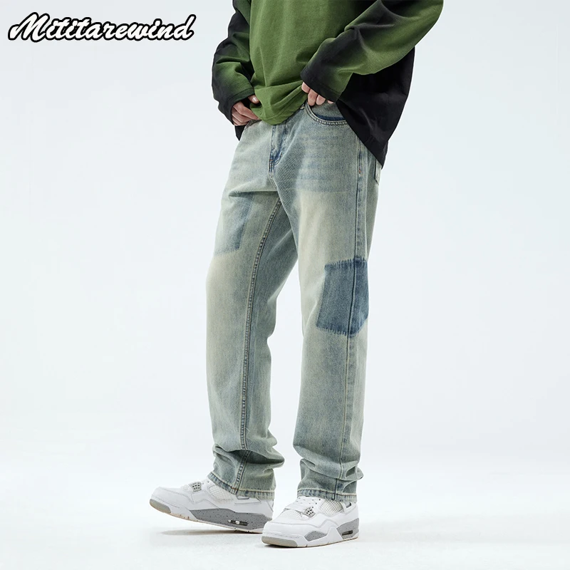 Hip Hop Y2k Streetwear Washed Jeans For Men Contrast Color Loose Straight Denim Pants Men High Street Vintage Versatile Trousers
Hip Hop Y2k Streetwear Washed Jeans For Men Contrast Color Loose Straight Denim Pants Men High Street Vintage Versatile Trousers