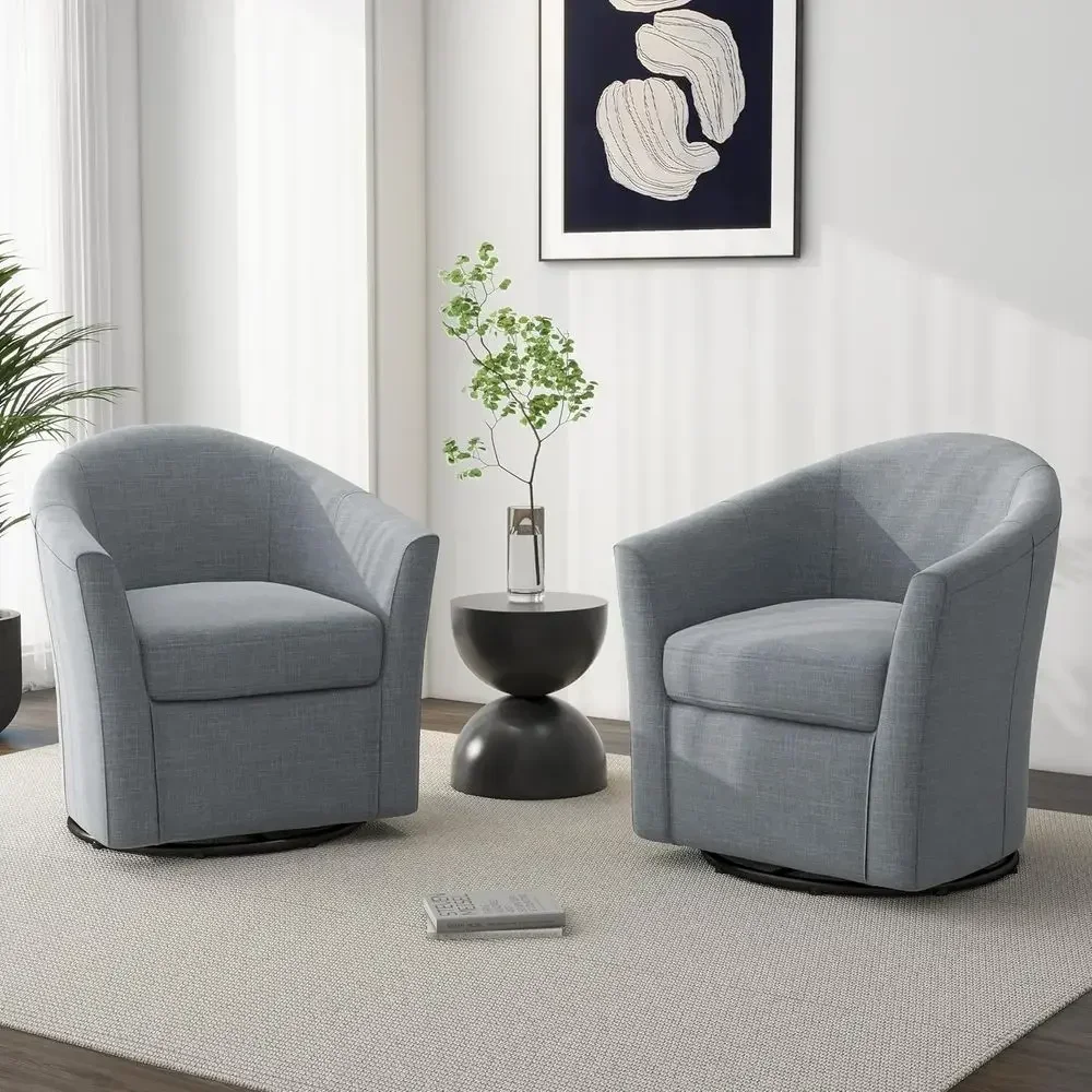 Light Grey Swivel Barrel Chair Set of 2 for Living Room and Bedroom Reading Comfort
Light Grey Swivel Barrel Chair Set of 2 for Living Room and Bedroom Reading Comfort