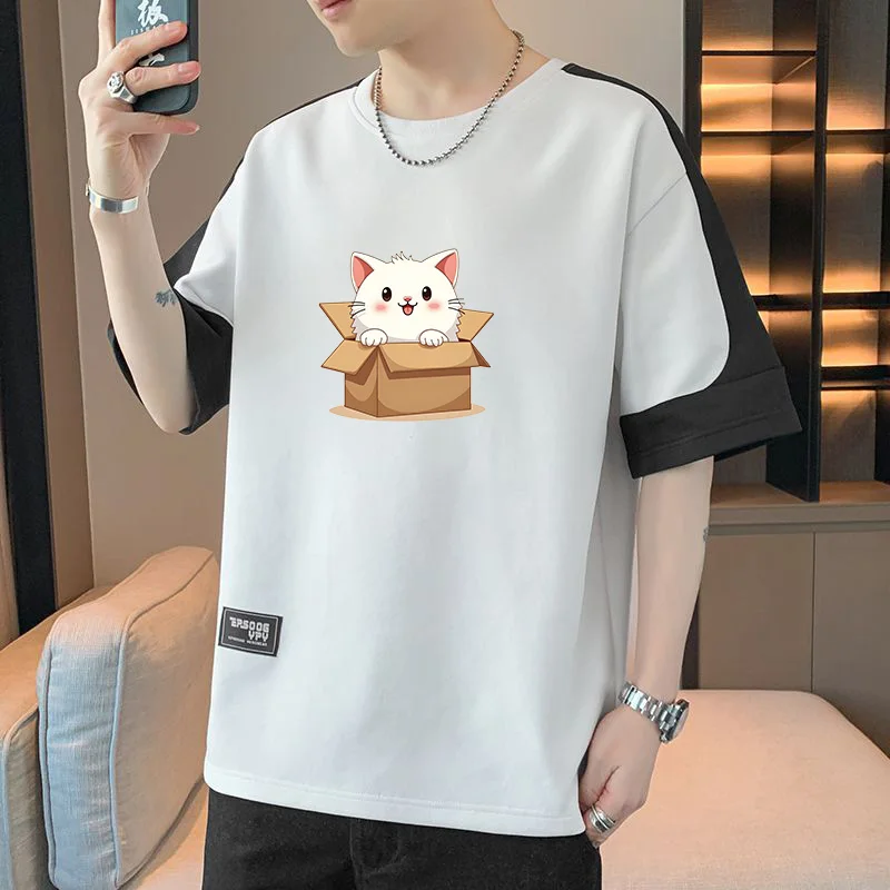 Мужская футболка свободного кроя больших размеров, с коротким рукавом, удлиненная, летняя, модная, брендовая, для подростков, повседневная, из полиэстера
Мужская футболка свободного кроя больших размеров, с коротким рукавом, удлиненная, летняя, модная, брендовая, для подростков, повседневная, из полиэстера