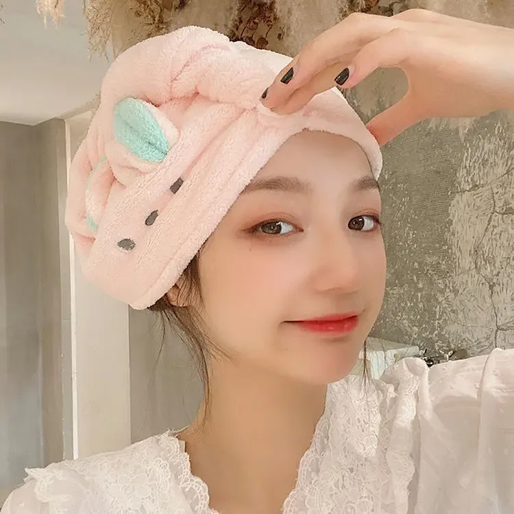 Hair Towel Drying Hat Women Cartoon Cute Pink Quick Drying Shower Cap Microfiber Soft Thicken Double-layer Colorful for Girls
Hair Towel Drying Hat Women Cartoon Cute Pink Quick Drying Shower Cap Microfiber Soft Thicken Double-layer Colorful for Girls