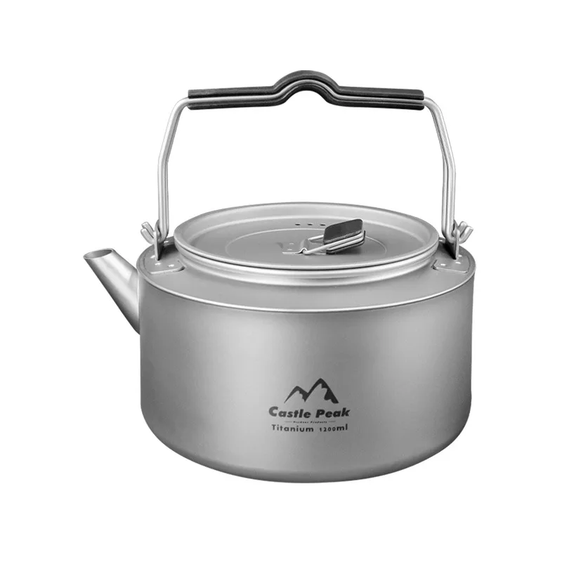 outdoors 1200ml Large capacity pure titanium kettle Portable camping titanium teapot equipment
outdoors 1200ml Large capacity pure titanium kettle Portable camping titanium teapot equipment