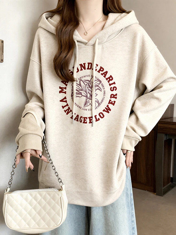 Модная утепленная женская толстовка с длинным рукавом, весенняя коллекция 2026, новая свободная приталенная женская кофта средней длины
Модная утепленная женская толстовка с длинным рукавом, весенняя коллекция 2026, новая свободная приталенная женская кофта средней длины