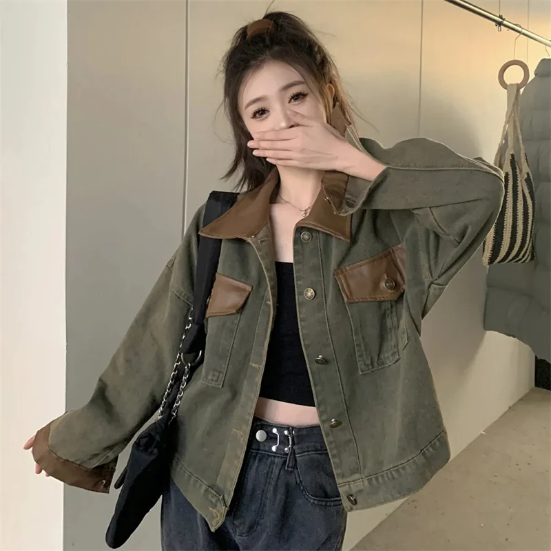 2025 Women Long Sleeves Jeans Jacket Spring Autumn Femme Fashion Patchwork Cowboy Outwear Retro Lady Casual Workwear Denim Coat
2025 Women Long Sleeves Jeans Jacket Spring Autumn Femme Fashion Patchwork Cowboy Outwear Retro Lady Casual Workwear Denim Coat