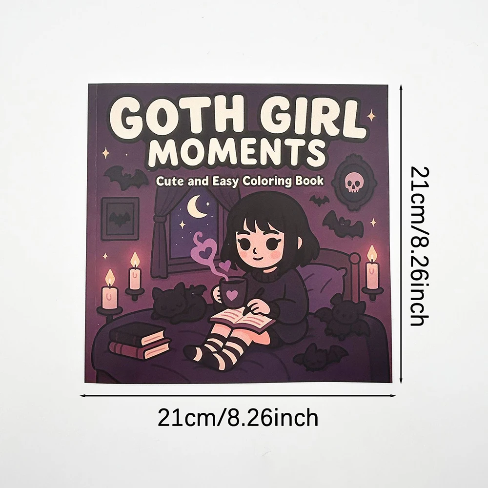 Gothic Girl Moments Style Coloring Book, 20 picture coloring cartoon, cute and simple coloring book
Gothic Girl Moments Style Coloring Book, 20 picture coloring cartoon, cute and simple coloring book