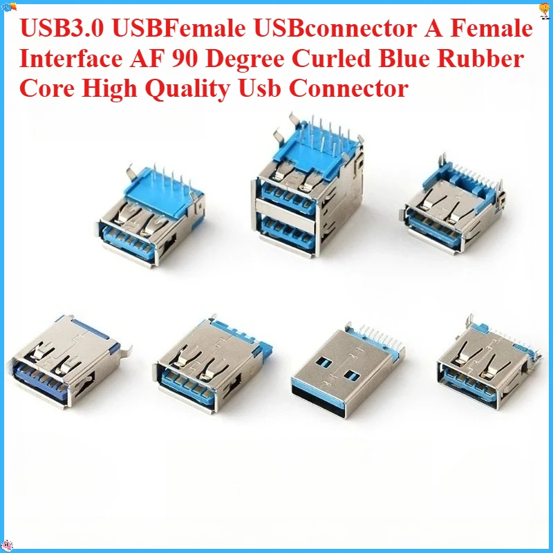 10PCS/lot USB3.0 USBFemale USBConnector A Female Interface AF 90 Degree Curled Blue Rubber Core High Quality Usb Connector
10PCS/lot USB3.0 USBFemale USBConnector A Female Interface AF 90 Degree Curled Blue Rubber Core High Quality Usb Connector