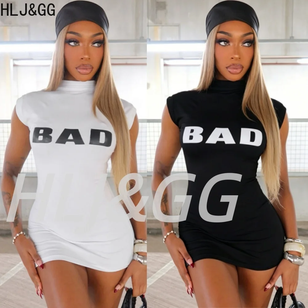 HLJ&GG Summer New Letter Print High Collar Bodycon Mini Dresses Women Sleeveless Slim Vestidos Fashion Female Streetwear 2026
HLJ&GG Summer New Letter Print High Collar Bodycon Mini Dresses Women Sleeveless Slim Vestidos Fashion Female Streetwear 2026