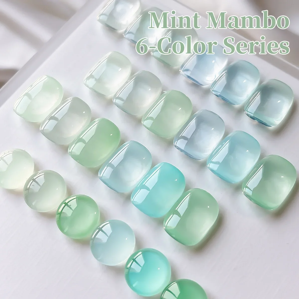 6pcs 15ML Spring Hot Selling Mint Mambo Gel Nail Polish 2025 New Style Ice Transparent Milky Blue-green Series Gel Polish
6pcs 15ML Spring Hot Selling Mint Mambo Gel Nail Polish 2025 New Style Ice Transparent Milky Blue-green Series Gel Polish